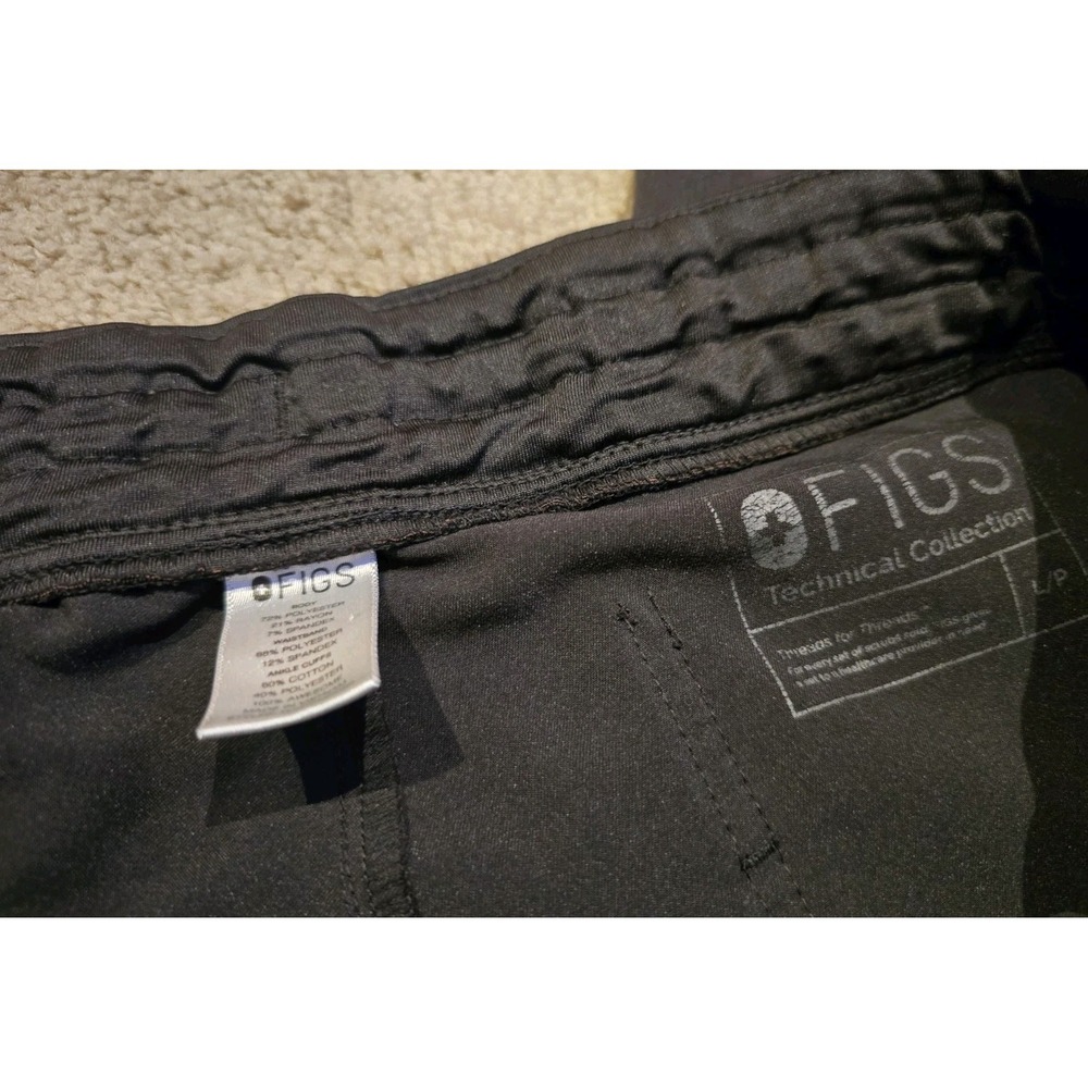 Figs Technical Collection Jogger Pants Black Women's Size L/P Tapered Leg Nurse - Picture 3 of 4